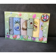 Komplet Ścierek Kuchennych Haftowanych 6szt Wielkanoc Pisanki