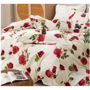 Pościel 220x200 Dwustronna Bawełna Satynowa Collection Czerwone Róże