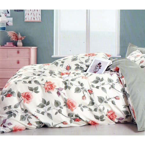 Pościel 160x200 Dwustronna Bawełna Satynowa Collection World Róże