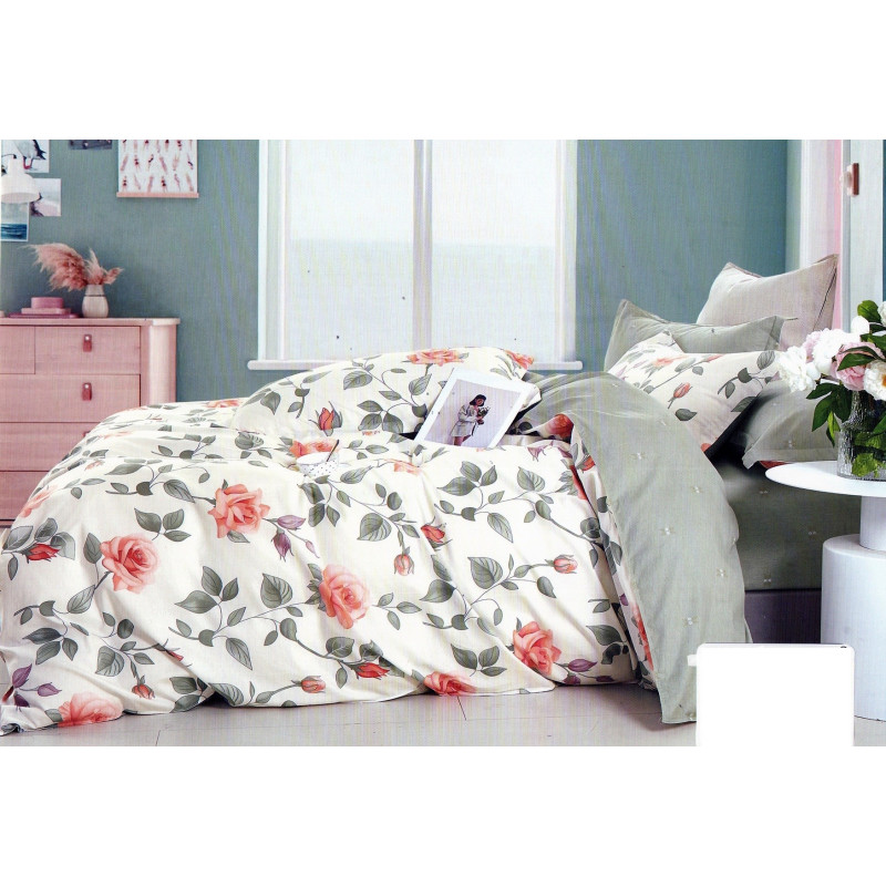 Pościel 160x200 Dwustronna Bawełna Satynowa Collection World Róże