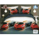 Pościel 3D Satyna Bawełniana 160x200 3cz Czerwone Auto Supercar