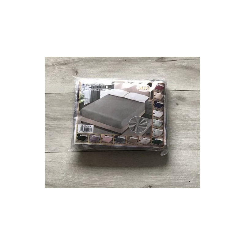 Prześcieradło Z Gumką Pluszowa Mikrofibra Miś 180x200 Szary