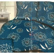 Komplet Pościeli Z Kory 100% Bawełna 220x200cm Niebieska w Dmuchawce