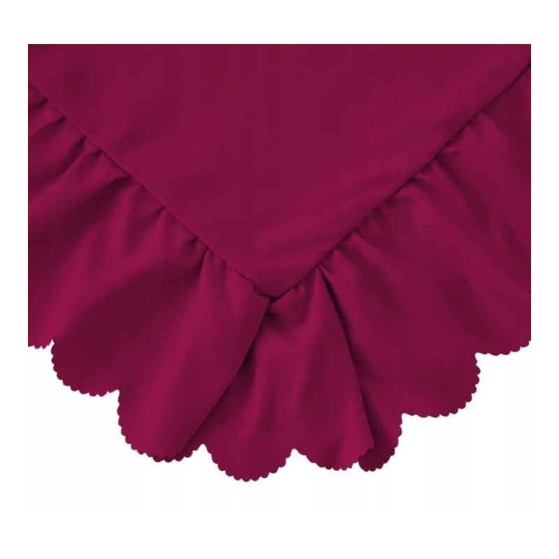 Pościel Z Falbanką Mikrofibra Cotton World 160x200 3cz Amarantowa