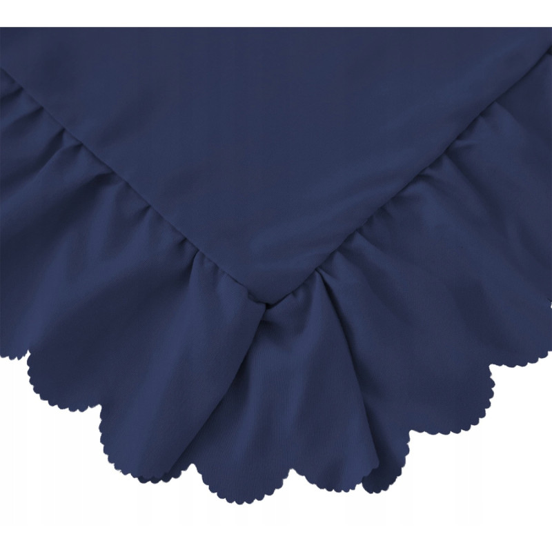 Pościel Z Falbanką Mikrofibra Cotton World 160x200 3cz Granatowa