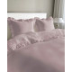 Pościel Z Falbaną 160x200 100% Bawełna Detexpol Pure Pudrowy Róż