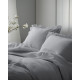 Pościel Z Falbaną 160x200 100% Bawełna Detexpol Pure Jasny Szary