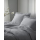 Pościel Z Falbaną 220x200 100% Bawełna Detexpol Pure Jasnoszara