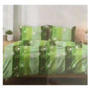 Komplet Pościeli Z Kory 100% Bawełna 160x200cm Zielona Koła