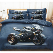 Pościel 3D Satyna Bawełniana 160x200 3cz Motor