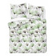 Pościel Detexpol 100% Bawełna 160x200 3cz 5762B Zielone Kwiaty