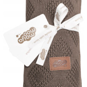 Kocyk Dziecięcy Bambusowy 80x100 Mayamoo 04 Taupe  Czekoladowy