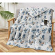 Kołdra Pikowana Cienka Na Lato 220x200cm Liście Niebieskie