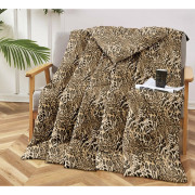 Kołdra Pikowana Cienka Na Lato 220x200cm Panterka Brązowa