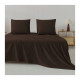 Prześcieradło 100% Bawełna Cotton World Tradycyjne Bez Gumki 160x210cm Czekoladowe