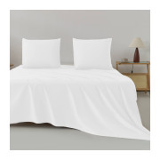 Prześcieradło 100% Bawełna Cotton World Tradycyjne Bez Gumki 160x210cm Białe