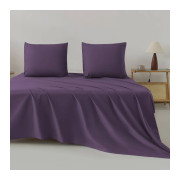 Prześcieradło 100% Bawełna Cotton World Tradycyjne Bez Gumki 160x210cm Fioletowe