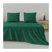 Prześcieradło 100% Bawełna Cotton World Tradycyjne Bez Gumki 160x210cm Zielone