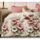 Pościel 3D Satyna Bawełniana 220x200 Z Prześcieradłem  Różowe Kwiaty
