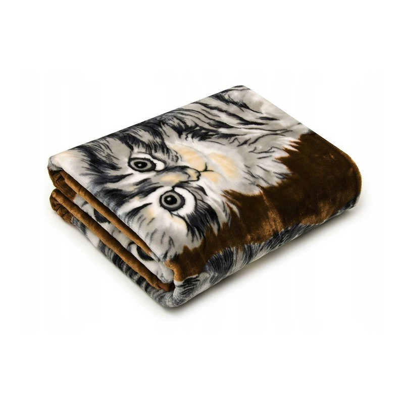 Koc Elway Gruby 160/210cm Koty Na Brązie