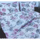 Komplet Pościeli Z Kory 100% Bawełna 220x200cm Kwiaty Peonie
