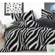 Pościel 3D Satyna Bawełniana 220x200 3cz Zebra