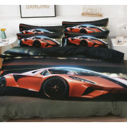 Pościel 3D Mikrofibra 160x200 3cz Auto Sportowe