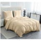 Pościel Mikrofibra Gruba Minky Cotton World 160x200 3cz Kremowa