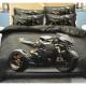 Pościel 3D Mikrofibra 140x200 3cz Motor Motocykl