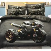 Pościel 3D Mikrofibra 140x200 3cz Motor Motocykl