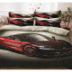 Pościel 3D Mikrofibra 140x200 3cz Czerwone Auto