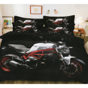 Pościel 3D Mikrofibra 140x200 3cz Motor Motocykl