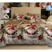 Pościel Świąteczna 3D Mikrowłókno 160x200 3cz Skrzaty Merry Christmas
