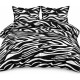 Pościel 3D Mikrofibra 160x200 3cz Zebra Biało Czarna