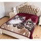 Koc Elway Gruby 160x210cm Bordowy Koty