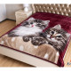 Koc Elway Gruby 160x210cm Bordowy Koty