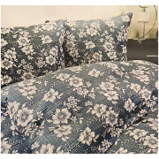 Komplet Pościeli Z Kory 100% Bawełna 220x200cm Kwiaty