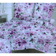 Komplet Pościeli Z Kory 100% Bawełna 220x200cm Róże