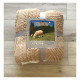 Koc Dwustronny Alpaka Sherpa 200x230cm Jasny Beż Warkocz