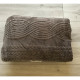 Koc Dwustronny Alpaka Sherpa 200x230cm Ciemny Szary Warkocz