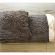 Koc Dwustronny Alpaka Sherpa 200x230cm Ciemny Szary Warkocz