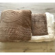 Koc Dwustronny Alpaka Sherpa 200x230cm Ciemny Beż Warkocz