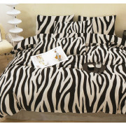 Pościel 140x200 Dwustronna Bawełna Satynowa Collection World Zebra Biało Czarna