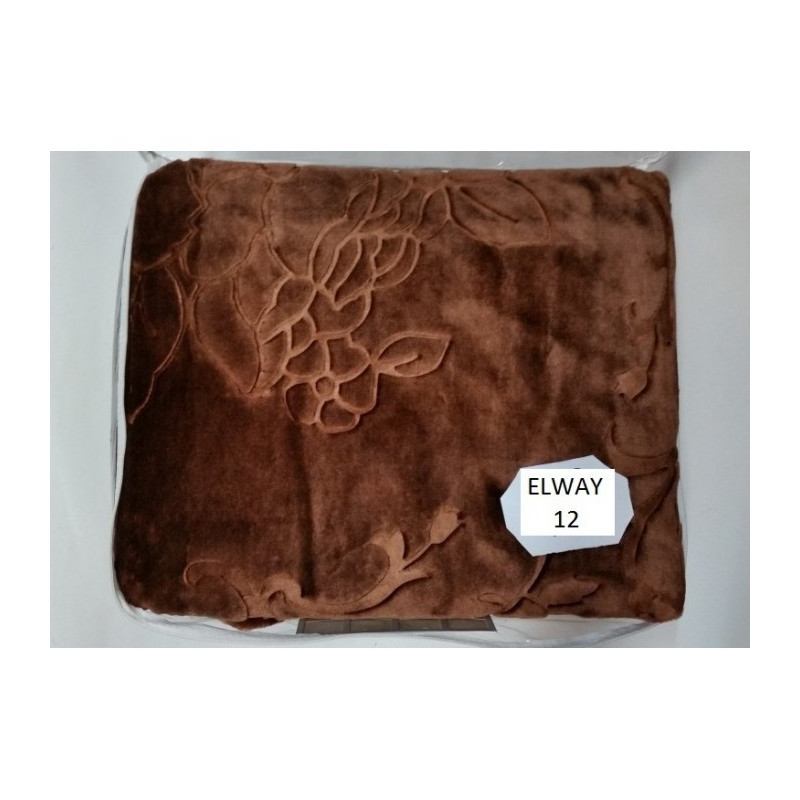 Koc gruby wytłaczany Brązowy