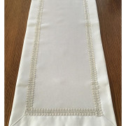 Bieżniki /Serwety Białe Ze Srebrną Nitką I Cekinami