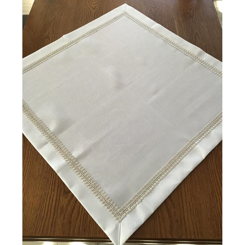 Bieżniki /Serwety Białe Ze Srebrną Nitką I Cekinami