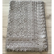 Obrus Z Gipiury Szary Cały Koronkowy