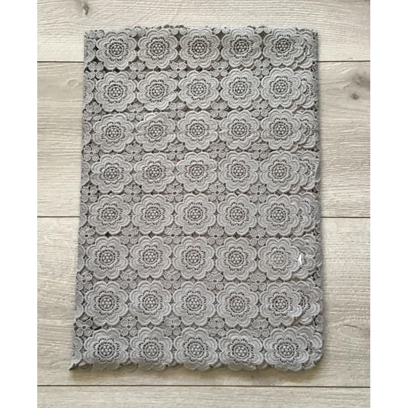 Obrus Z Gipiury Szary Cały Koronkowy