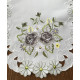 Bieżnik Haftowany Owalny 40x90cm Szare Róże