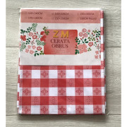 Obrus Ceratowy 150x220 Cm Krata Czerwona